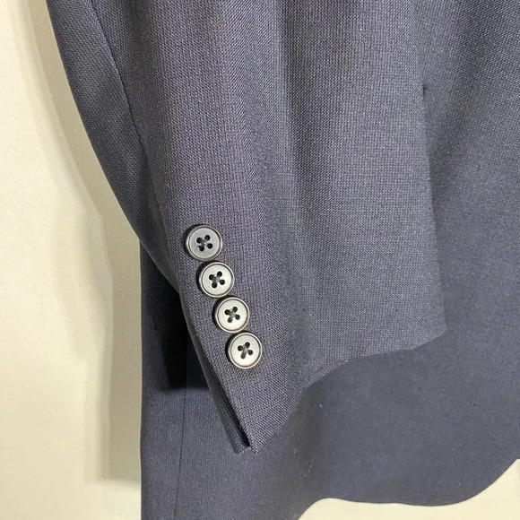 Hart Schaffner Marx Wool Sport Coat Dinner Jacket Blazer Men's 44R Navy Career - Picture 8 of 13